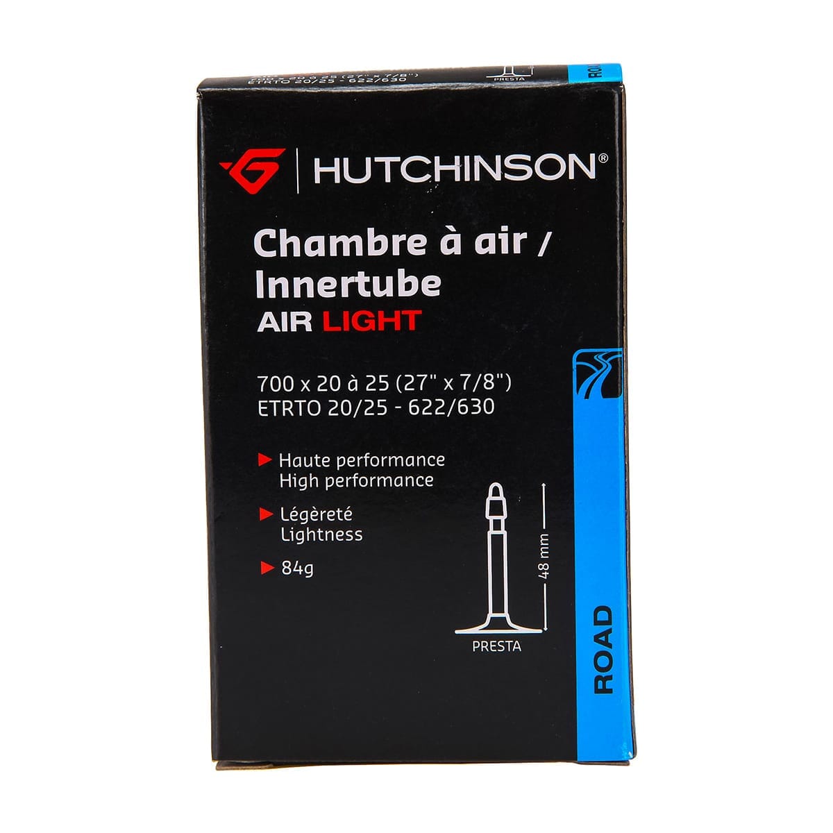 Slange HUTCHINSON AIR LIGHT 700x20/25 PRESTA