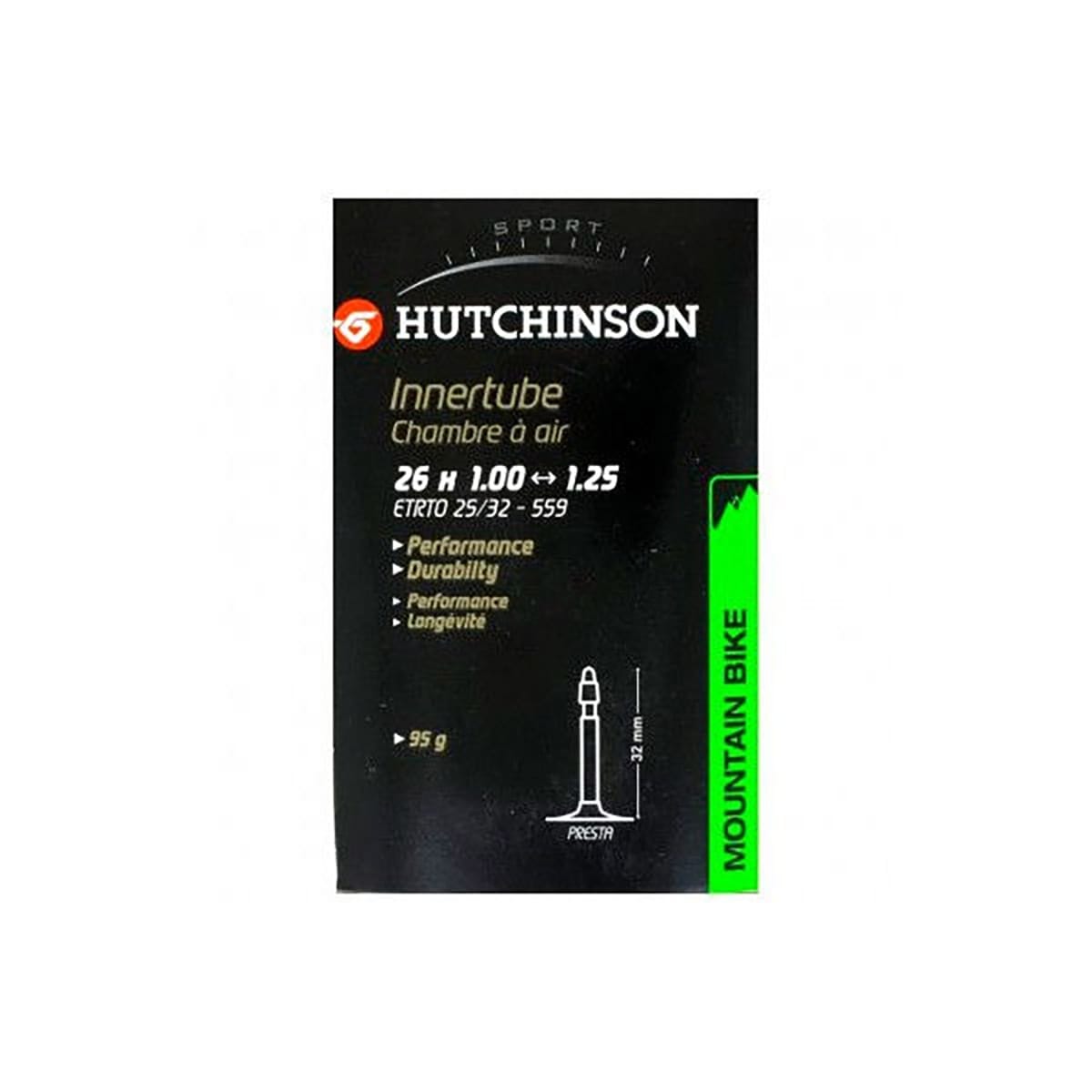 Cykelslang HUTCHINSON 26x1.00 - 1.25 ventil PRESTA 48mm