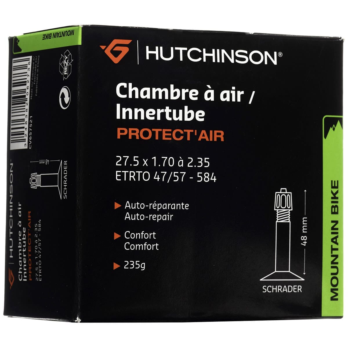 Αεροθάλαμος HUTCHINSON PROTECT'AIR 27,5x 1.70 - 2.35 SCHRADER 48mm