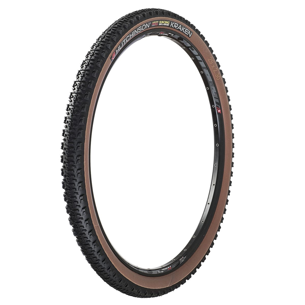 Däck HUTCHINSON KRAKEN 29x2.3 RACING LAB HARDSKIN RACE RIPOST XC TUBELESS READY VIKBART SKENBAND Svart-Brun