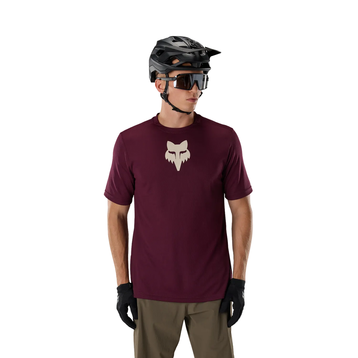 FOX RANGER FOX HEAD Short-Sleeve Jersey Burgundy