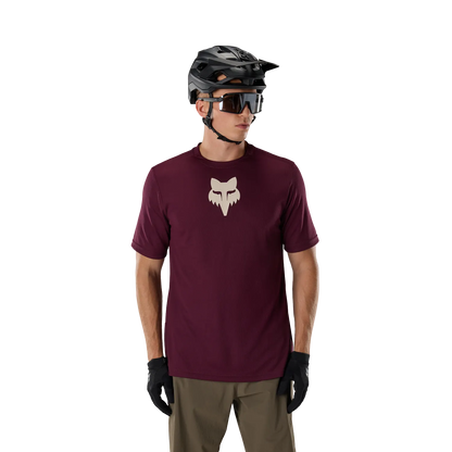 FOX RANGER FOX HEAD Short-Sleeve Jersey Burgundy