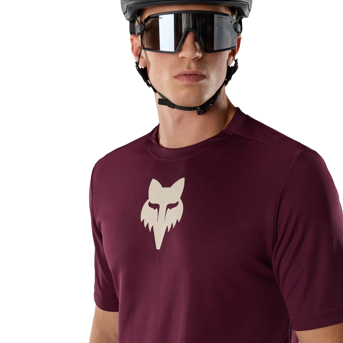 FOX RANGER FOX HEAD Short-Sleeve Jersey Burgundy