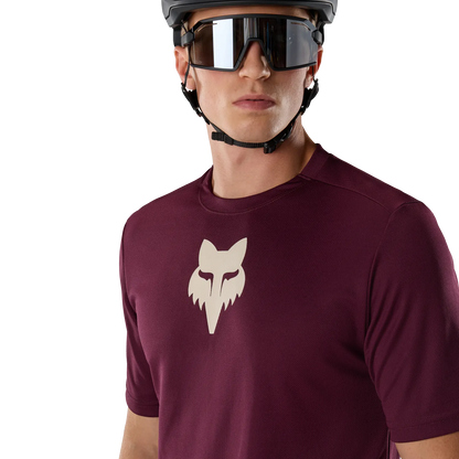 FOX RANGER FOX HEAD Short-Sleeve Jersey Burgundy