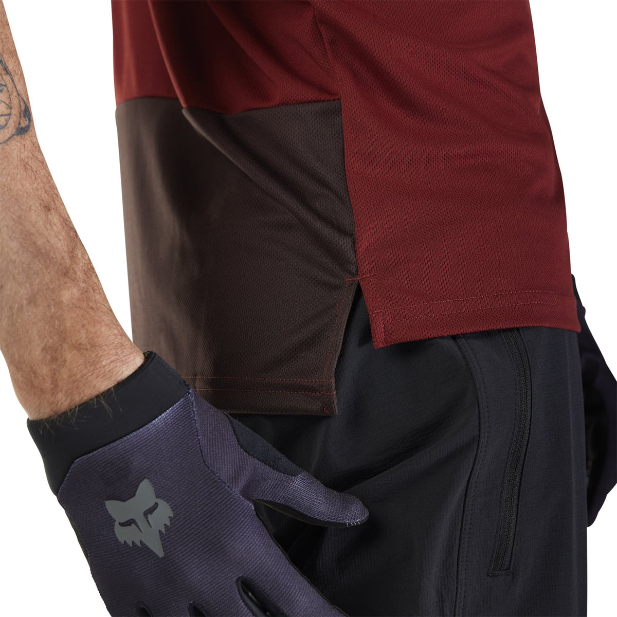 FOX RANGER WORDMARK Short Sleeve Jersey Burgundy