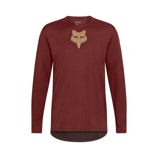 FOX RANGER FOX HEAD Long Sleeve Jersey Burgundy