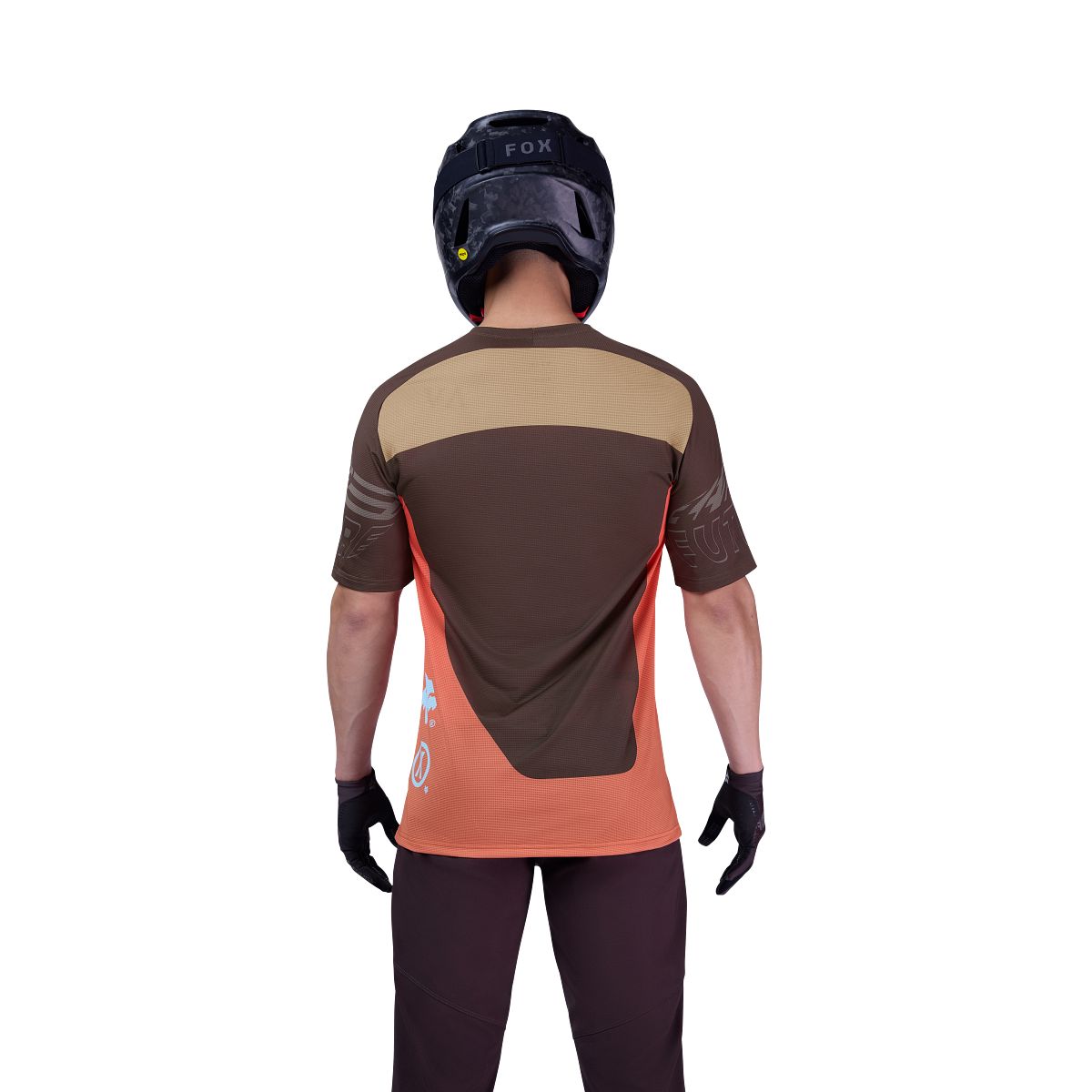 Trøje FOX FLEXAIR ELEVATED Korte Ærmer Brun/Orange