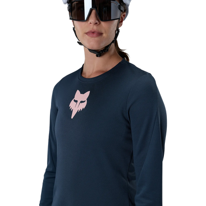 Women's FOX RANGER FOX HEAD Long-Sleeved Jersey Blue