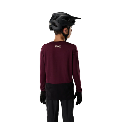 Tricou FOX RANGER FOX HEAD Junior Mânecă Lungă Bordou