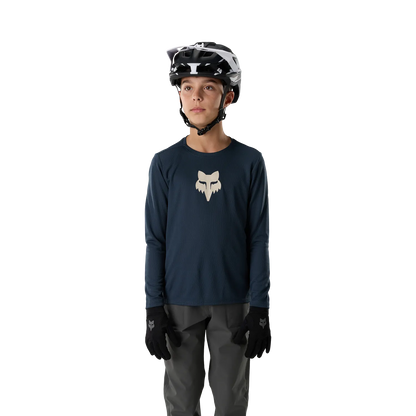 Tricou FOX RANGER FOX HEAD Junior Mânecă Lungă Albastru Galaxy