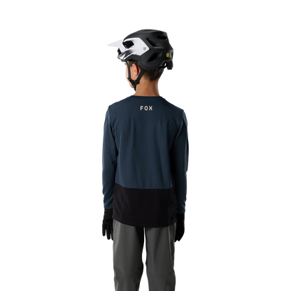 Tricou FOX RANGER FOX HEAD Junior Mânecă Lungă Albastru Galaxy