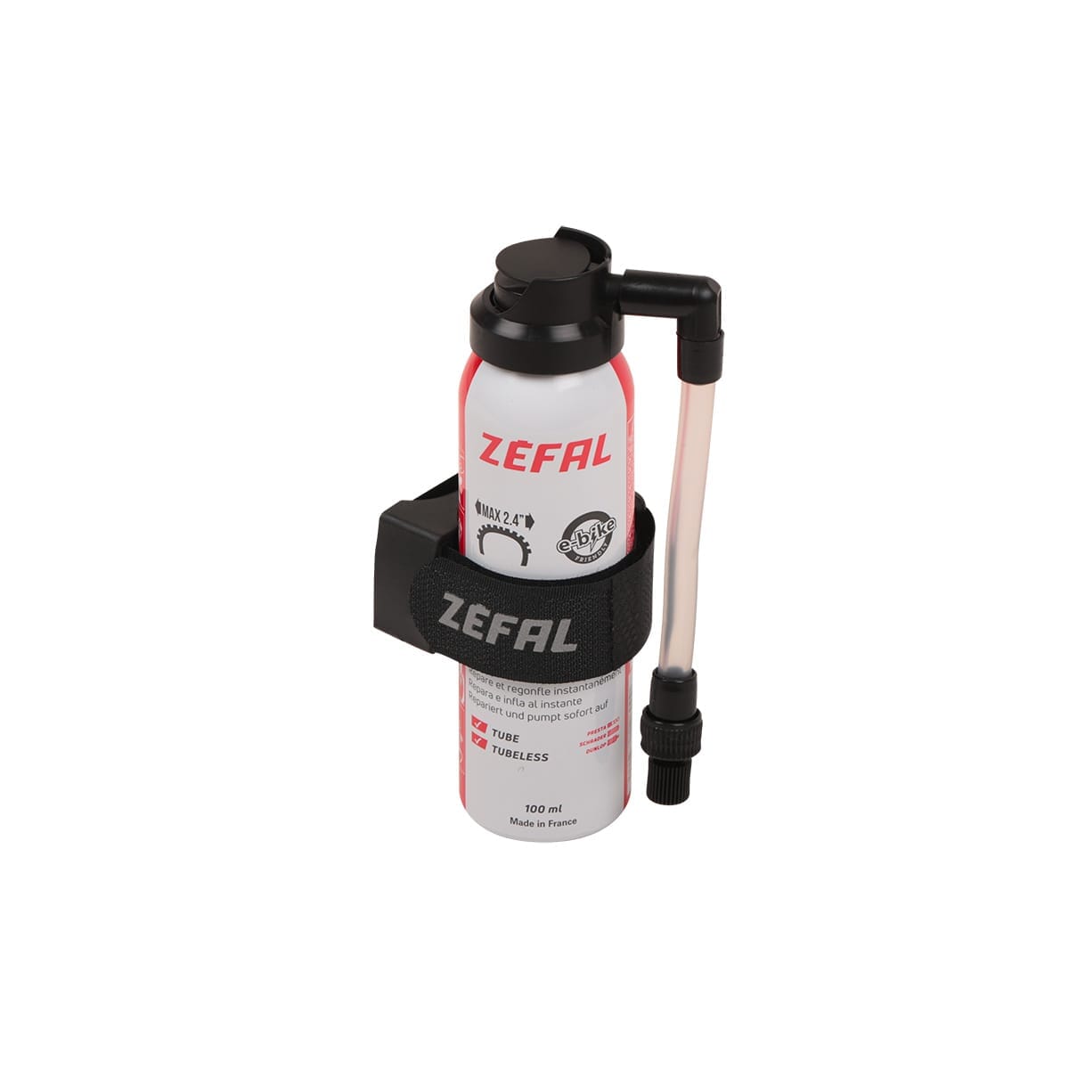 Punkteringsreparationsspray ZEFAL REPAIR (100 ml, 2.2") + Stelbeslag