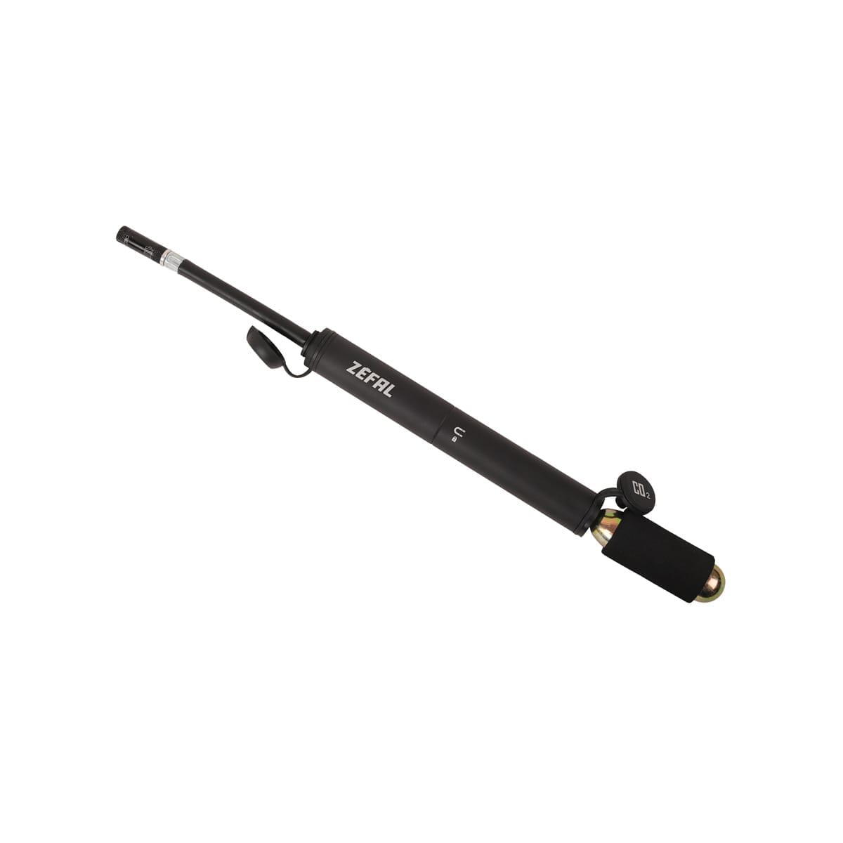 Hånd-/CO2-pumpe ZEFAL CO2 EZ MAX FC + Gevindskåret CO2-patron 16 g (x1)