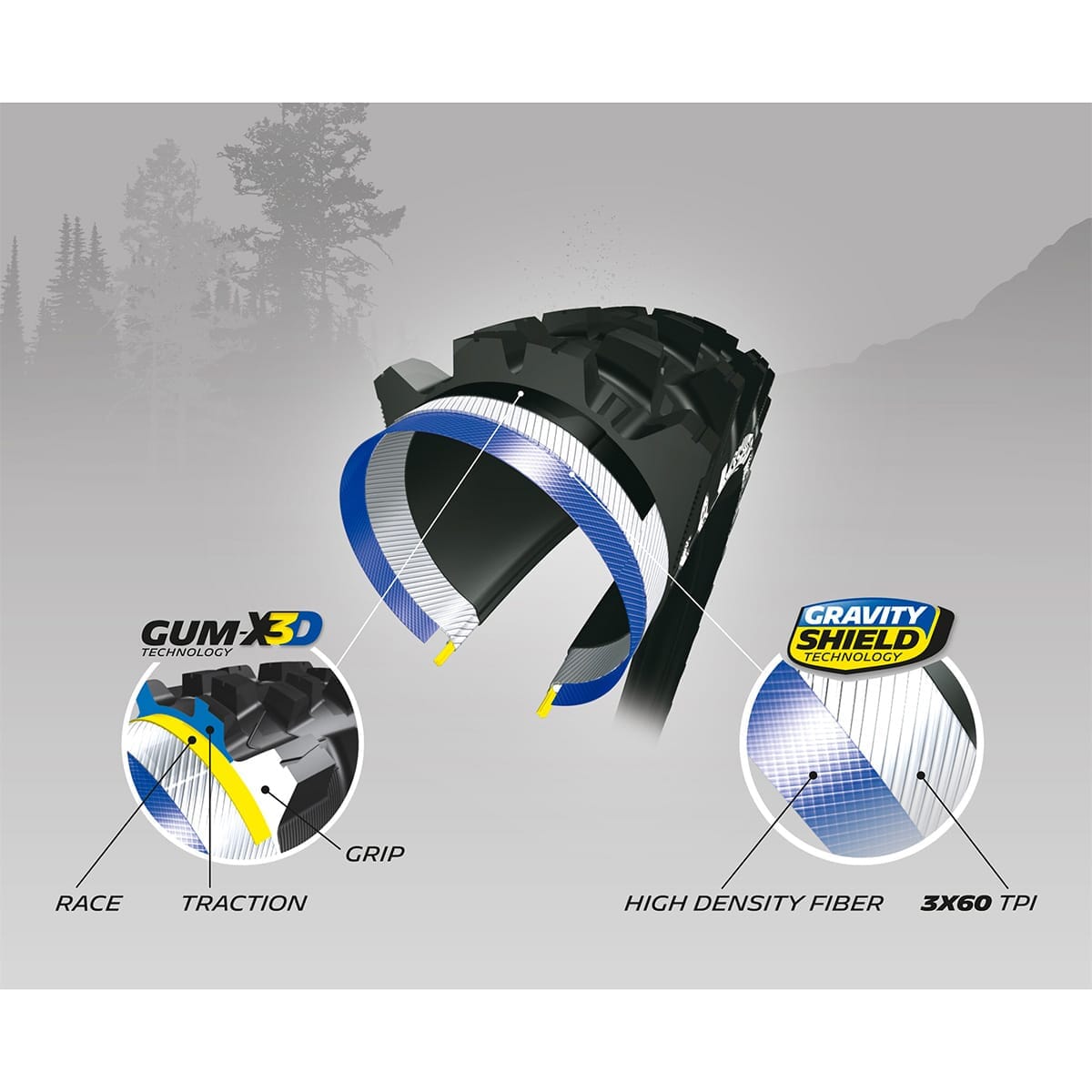 Tyre MICHELIN WILD ENDURO 29x2.40 FRONT GUM-X Tubeless Ready Folding
