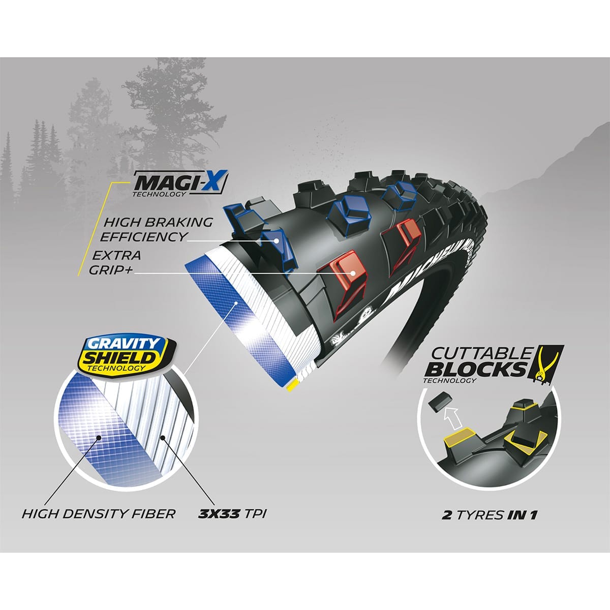 Ελαστικό MICHELIN MUD ENDURO 29x2.25 MAGI-X Tubeless Ready Μαλακό