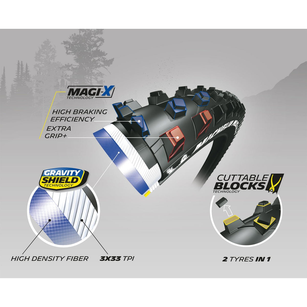Ελαστικό MICHELIN MUD ENDURO COMPETITION LINE 27.5x2.25 Magi-X Tubeless Ready Μαλακό