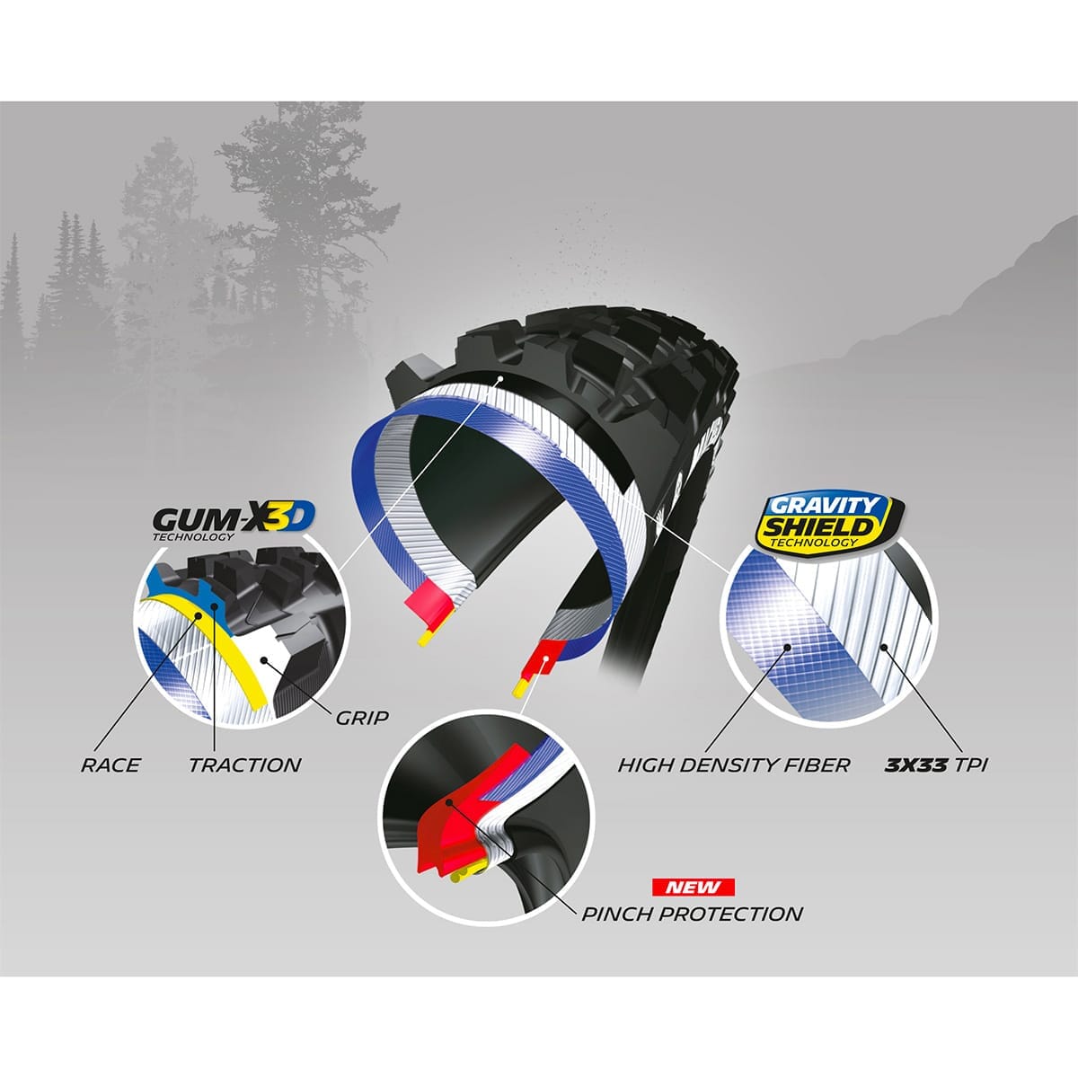 Däck MICHELIN WILD ENDURO REAR 27.5x2.40 GUM-X Tubeless Ready Vikbart