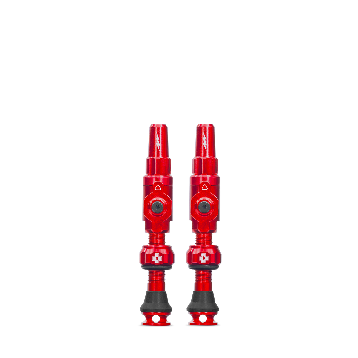 MUC-OFF Big Bore Lite Tubeless Valves (Presta) Medium Red