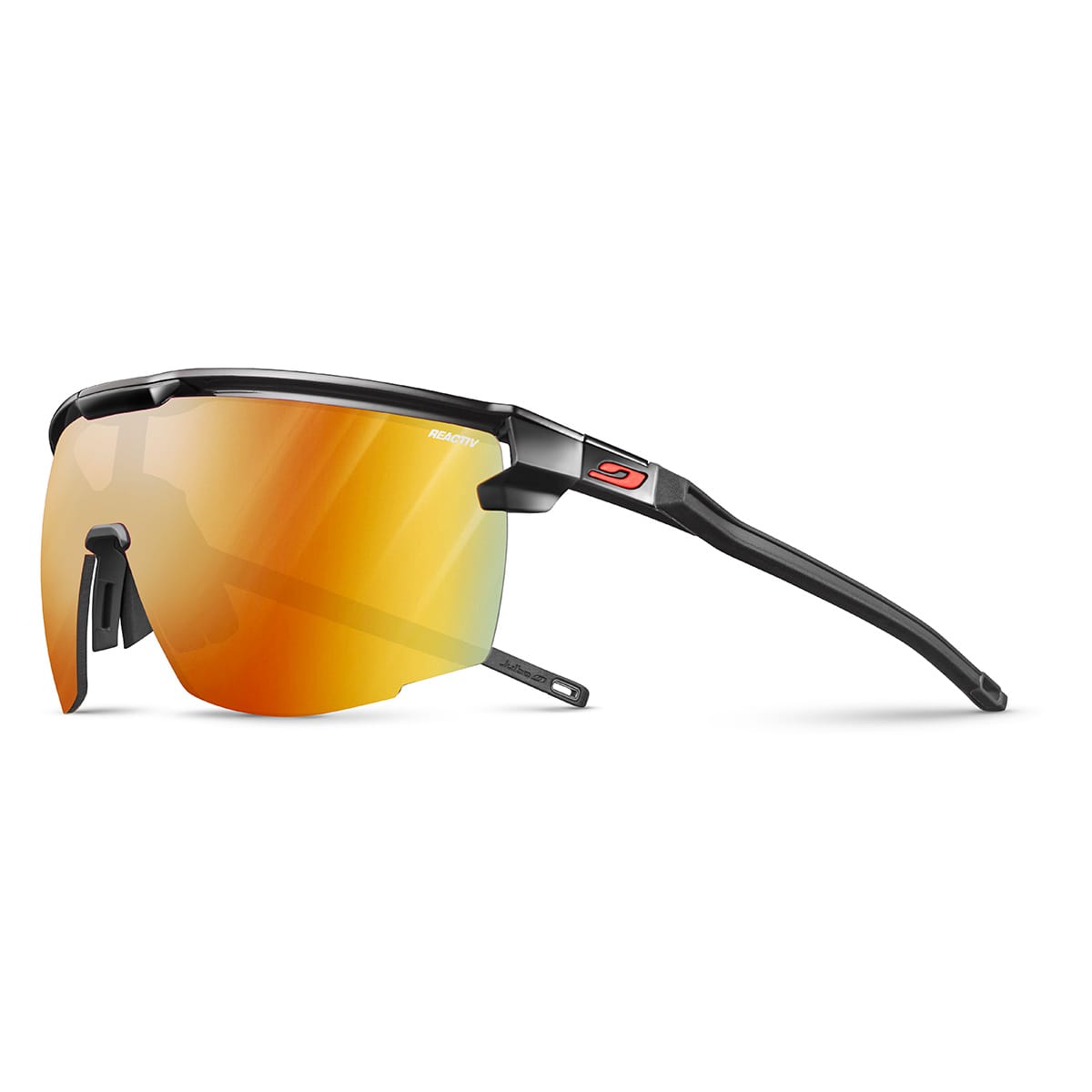 JULBO ULTIMATE Glasses Black/Red Reactiv Light Amplifier Photochromic