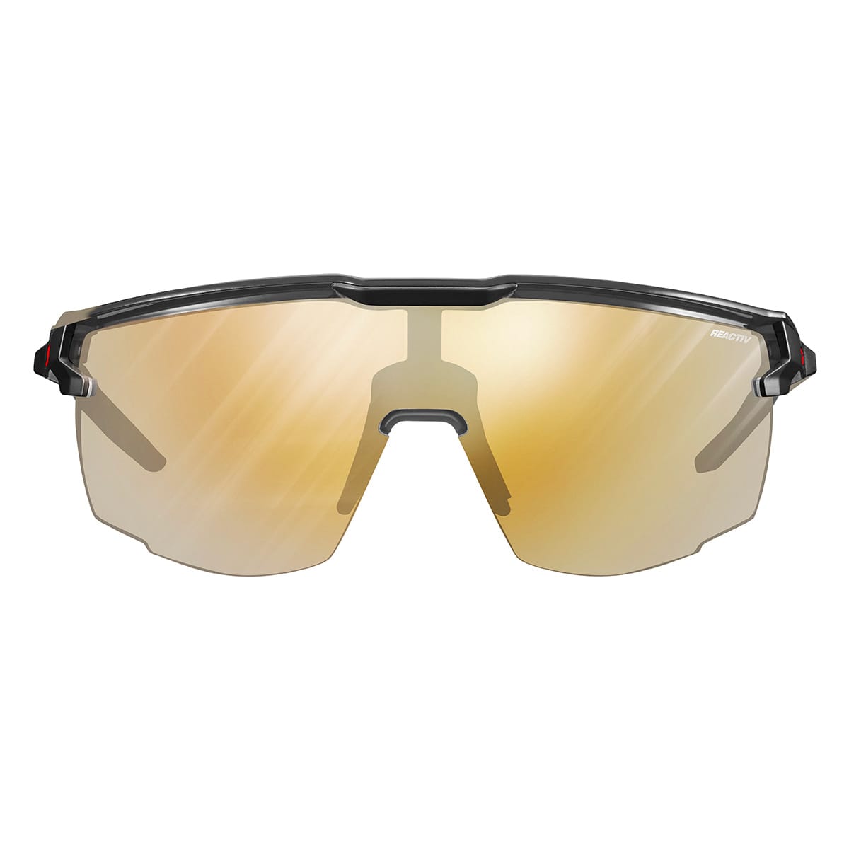 JULBO ULTIMATE Glasses Black/Red Reactiv Light Amplifier Photochromic