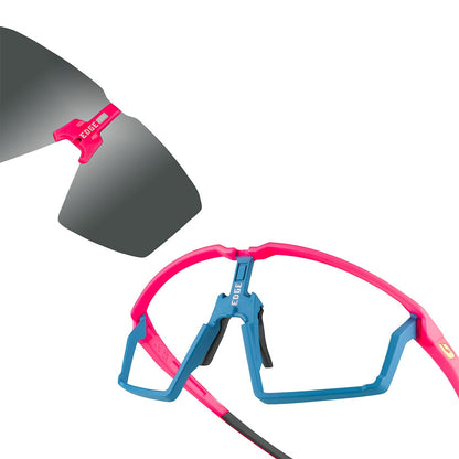 Bril JULBO EDGE Fluor Roze/Blauw Spectron 3 Smoke