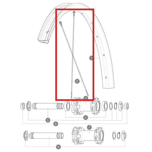 MAVIC CROSSONE/CROSSRIDE FTS-X/CROSSMAX/XA 27.5" 276mm Rear 12-Spoke Kit