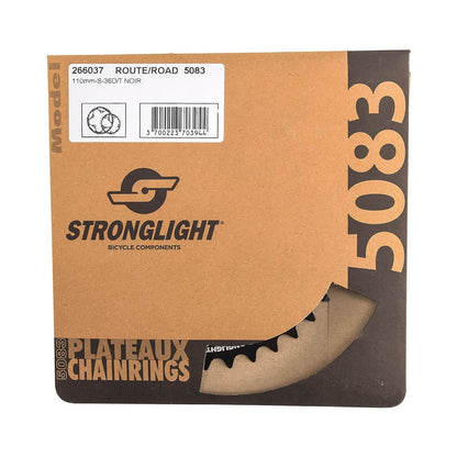 Binnenste kettingblad 9/10V STRONGLIGHT ALU 5083 TYPE S 110mm zwart