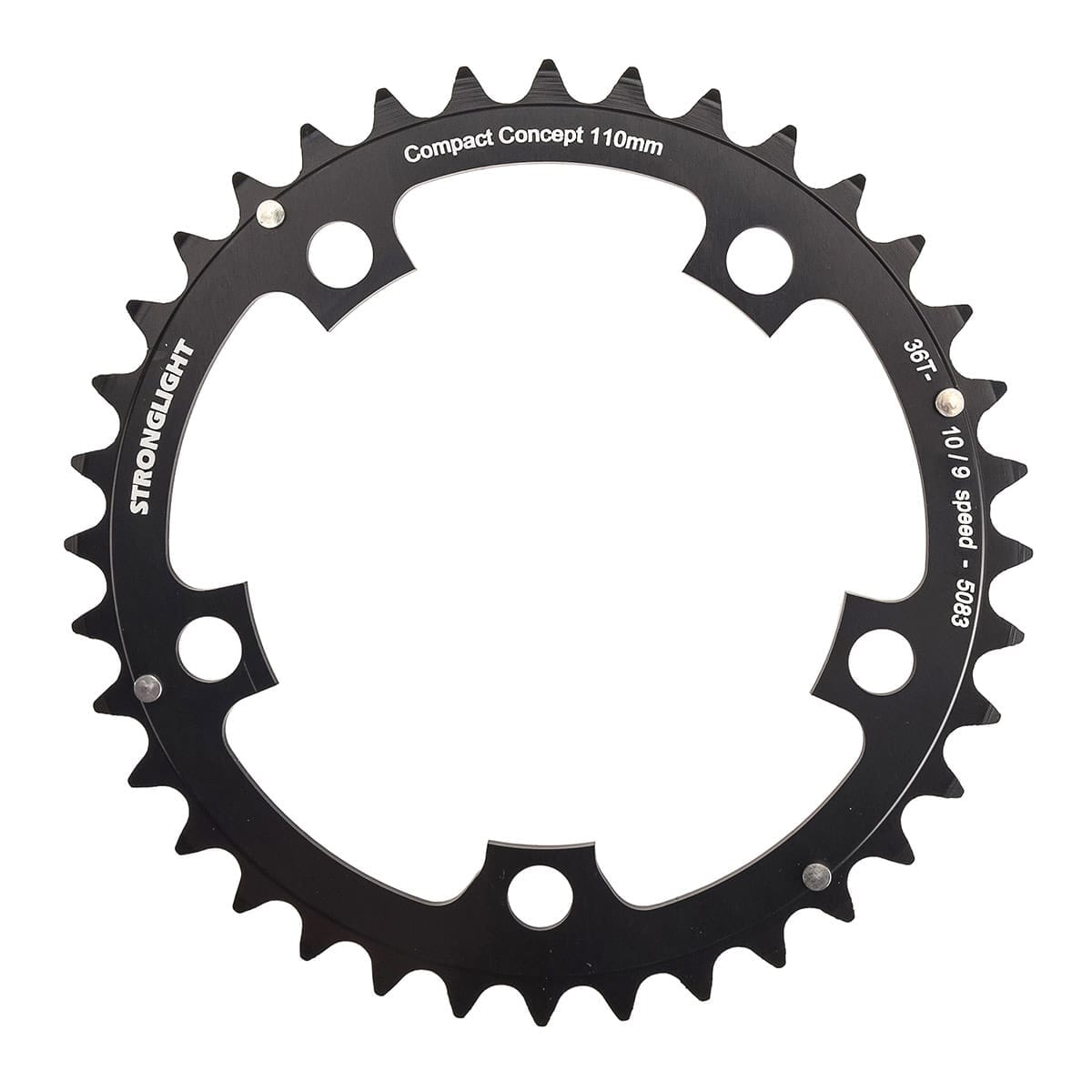 Inner Chainring 9/10S STRONGLIGHT ALU 5083 TYPE S 110mm black
