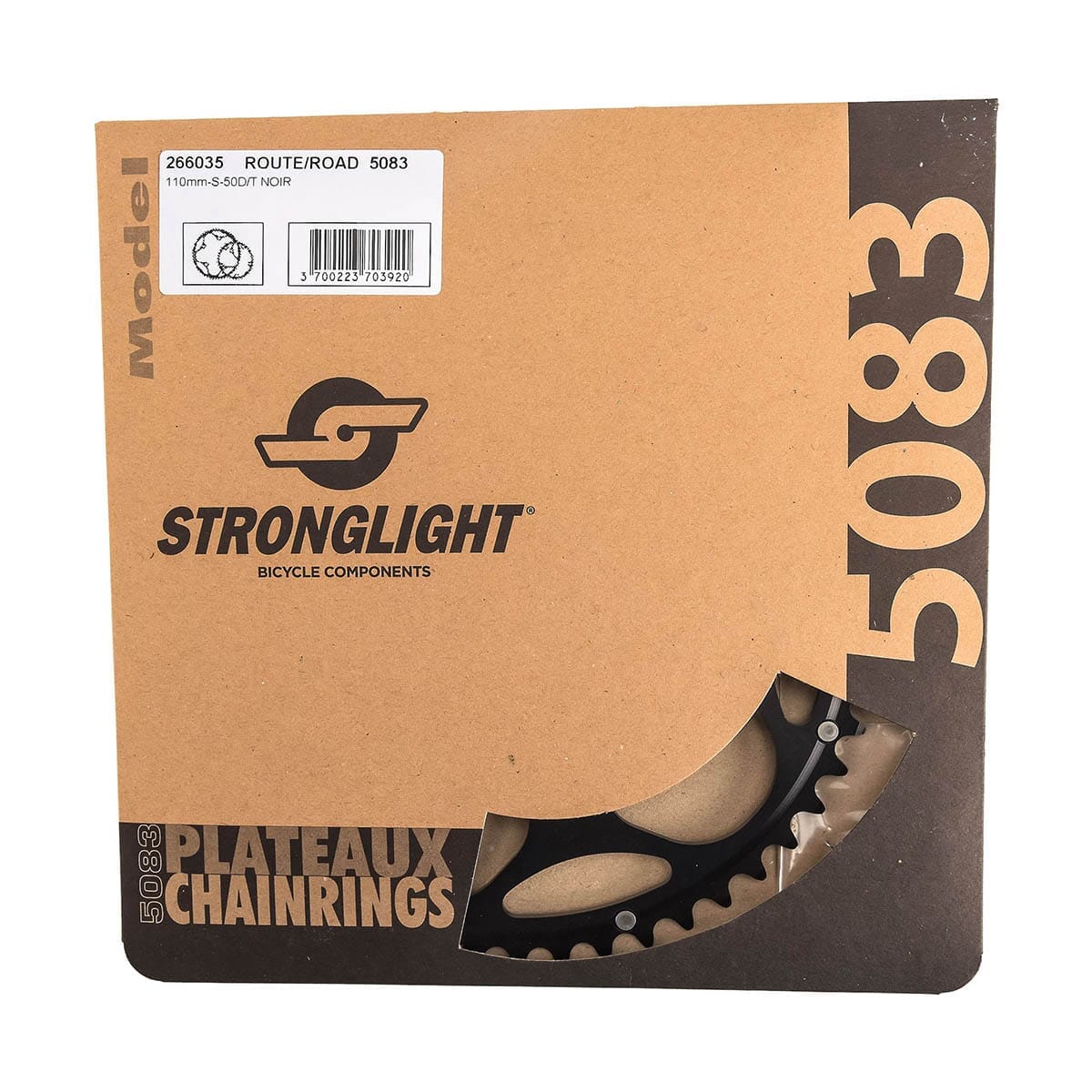 STRONGLIGHT ALU 5083 TYPE S 110mm Black Outer Chainring 9/10S