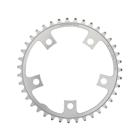 Sisempi ketjupyörä 9/10V STRONGLIGHT ALU 7075 Type S 110 mm hopea