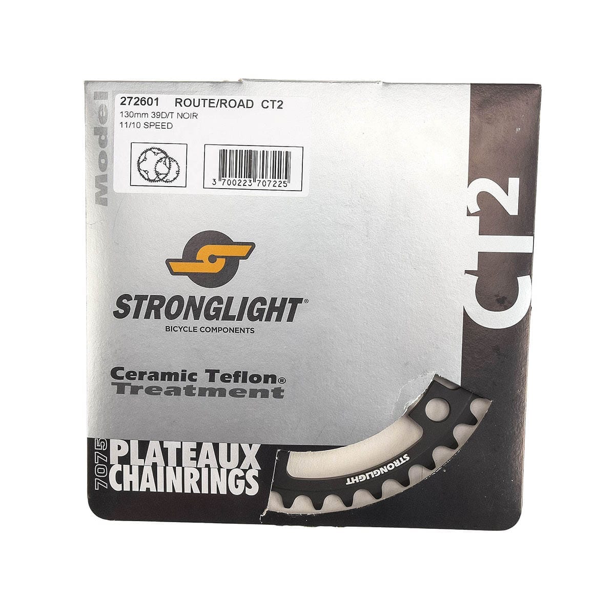 Inre kedjeblad 10/11V STRONGLIGHT CT² Typ S 130 mm svart