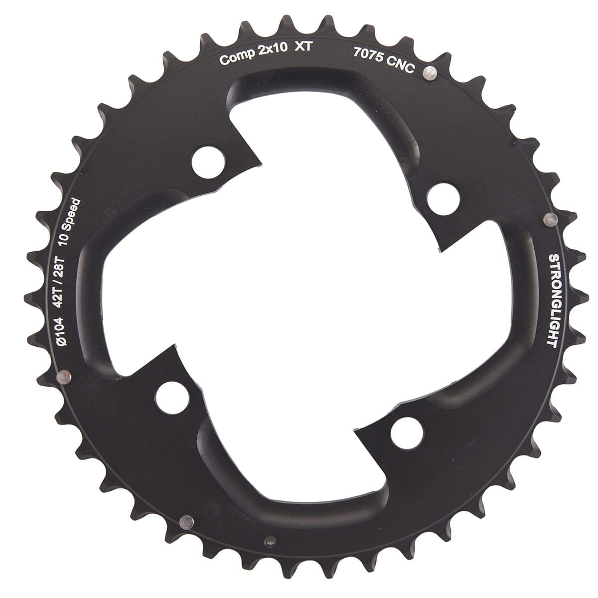 Εξωτερικό Πλατό STRONGLIGHT SHIMANO XT M785 10V 4 Οπές 104 mm