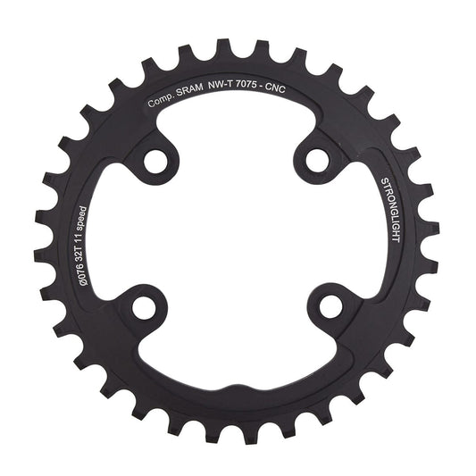 Enkelt kædehjul STRONGLIGHT ALU 7075 NARROW WIDE Sram XX1 11V 4 huller 76 mm