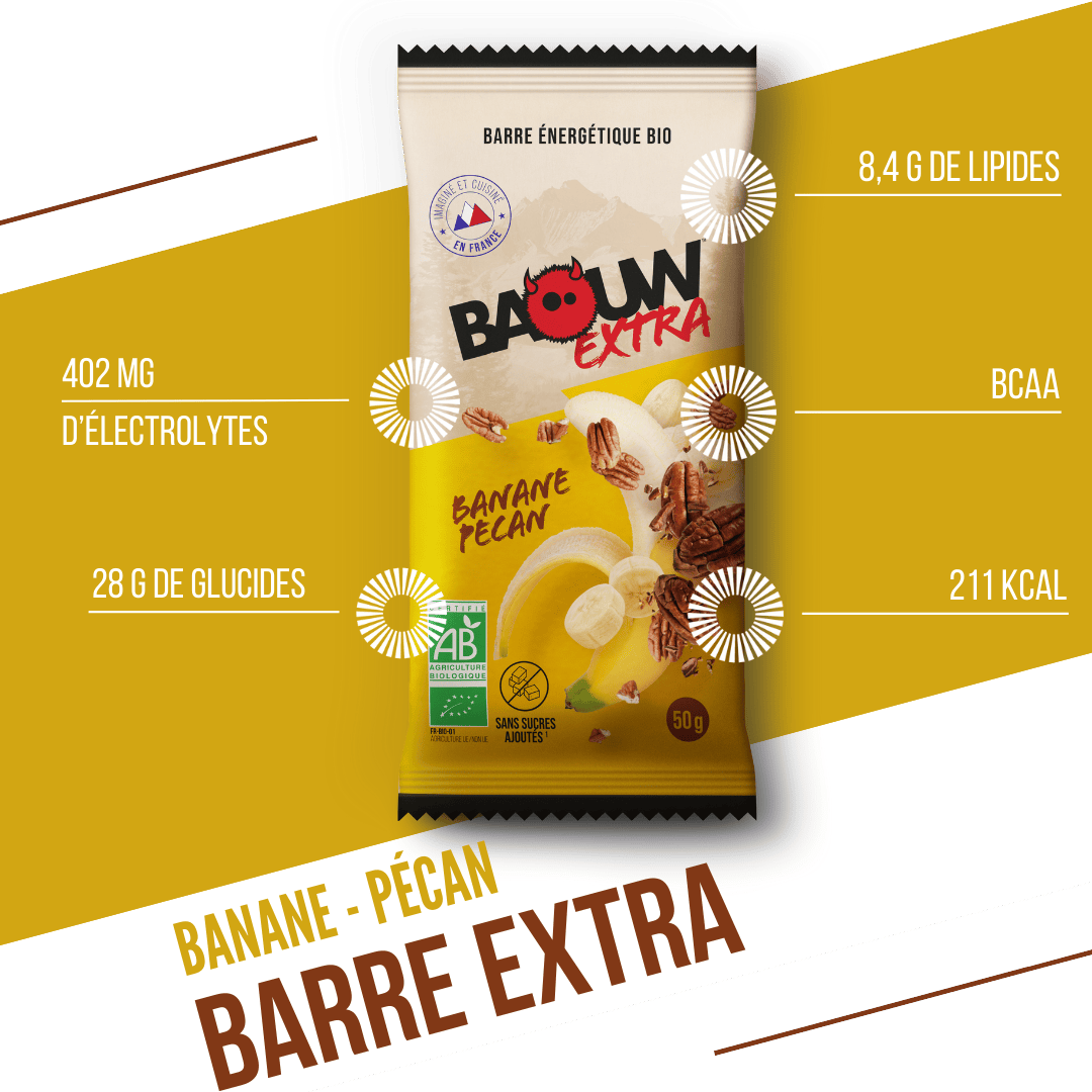 BAOUW BIO EXTRA Banana-Pecan Energy Bar (50g)