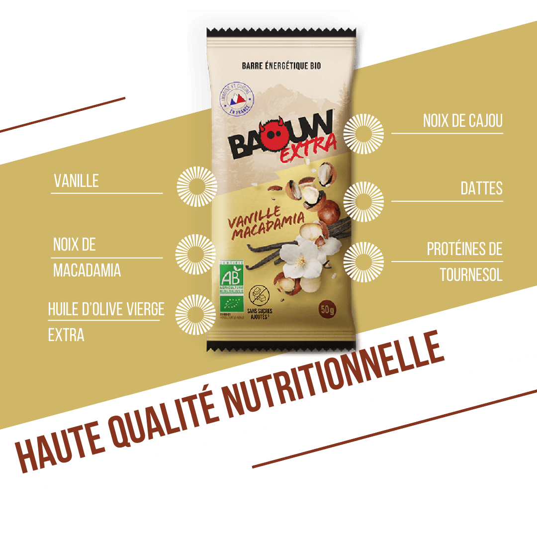 BAOUW BIO EXTRA Vanilla-Macadamia Energy Bar (50g)