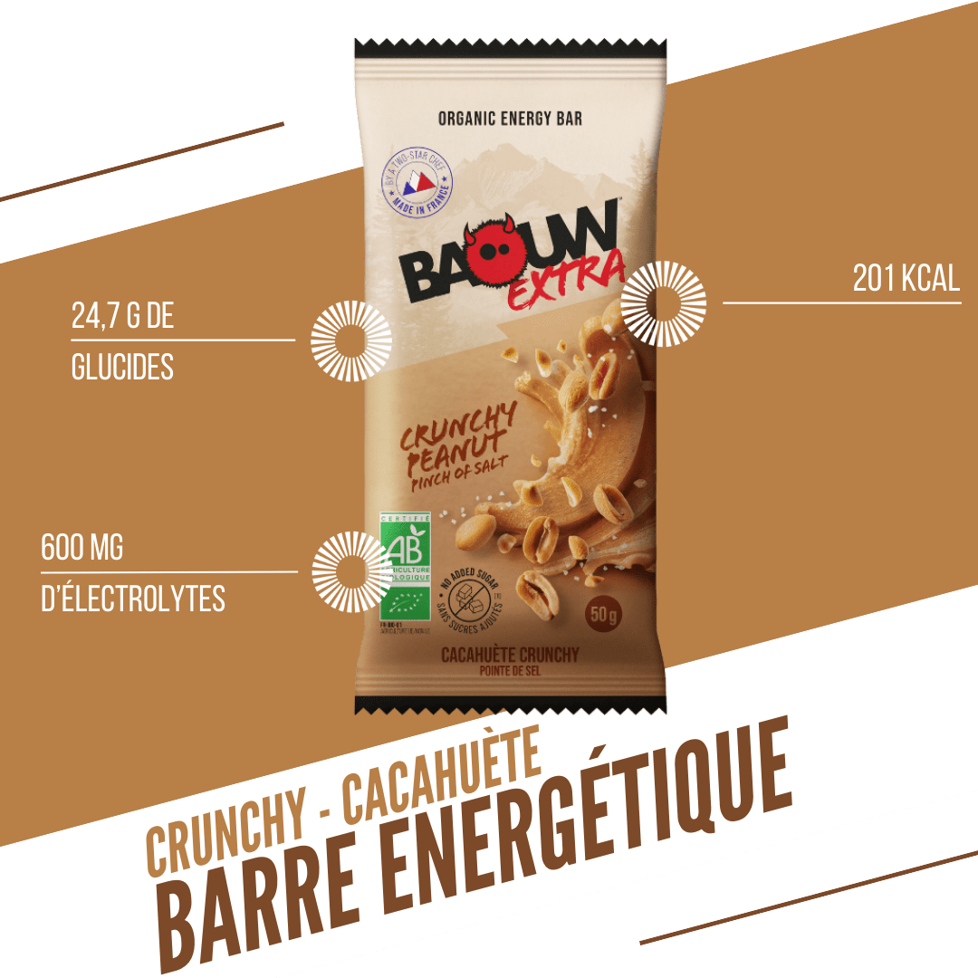 Baton Energetyczny BAOUW BIO EXTRA Cacahuète Crunchy (50g)
