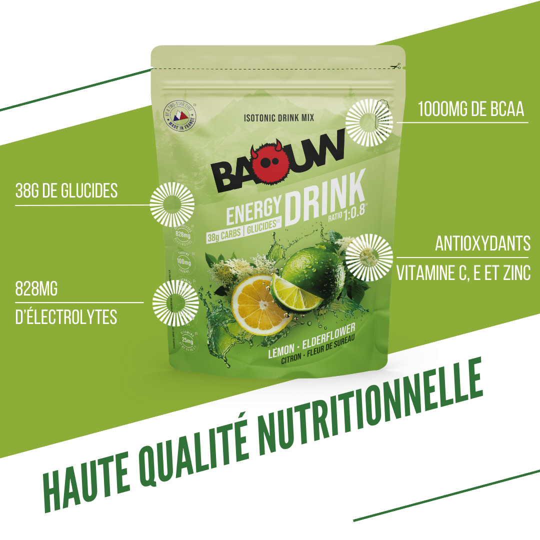 BAOUW ISOTONIC Energy Drink (585g) Lime/Elderflower