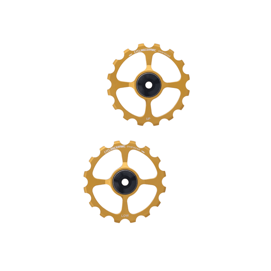 Rolki tylnej przerzutki 10/11-rzędowej CYCLINGCERAMIC OVERSIZE SHIMANO złote