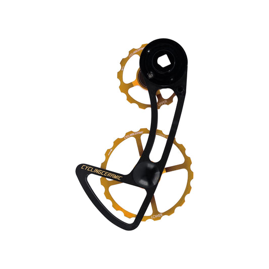 12V CYCLINGCERAMIC 14/19 Sram E-Tap AXS Gold Rear Derailleur Cage