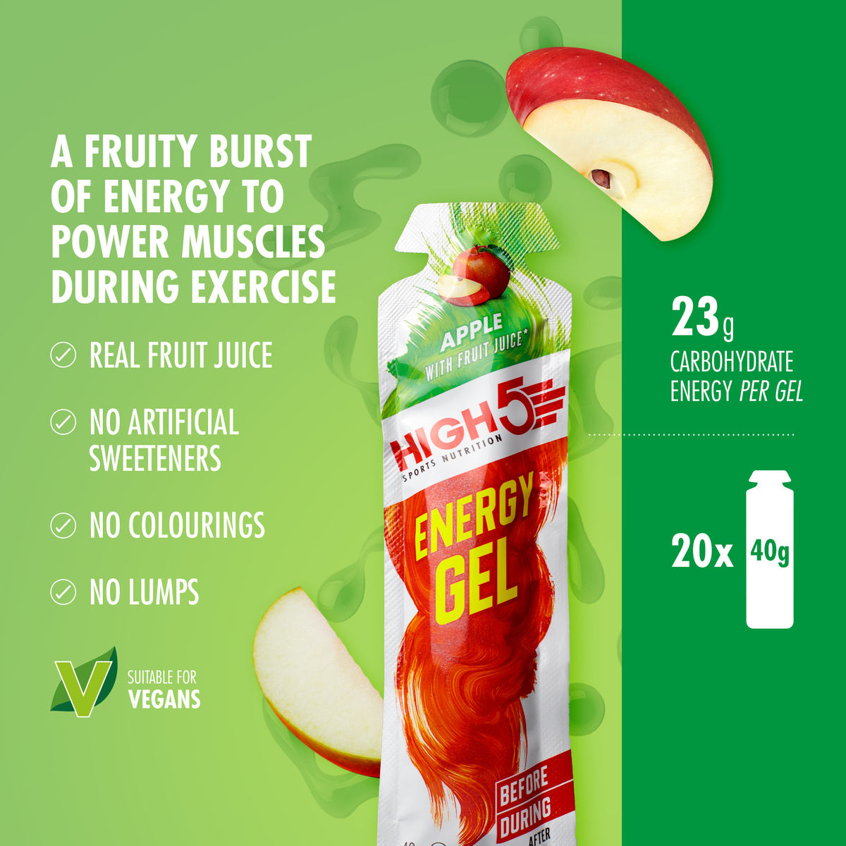 HIGH5 ENERGY GEL energiageeli (40 g) Omena