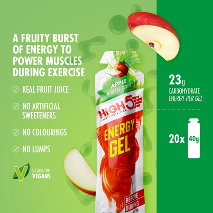 Energigel HIGH5 ENERGY GEL (40g) Æble