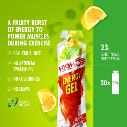 Ενεργειακό Gel HIGH5 ENERGY GEL (40g) Λεμόνι