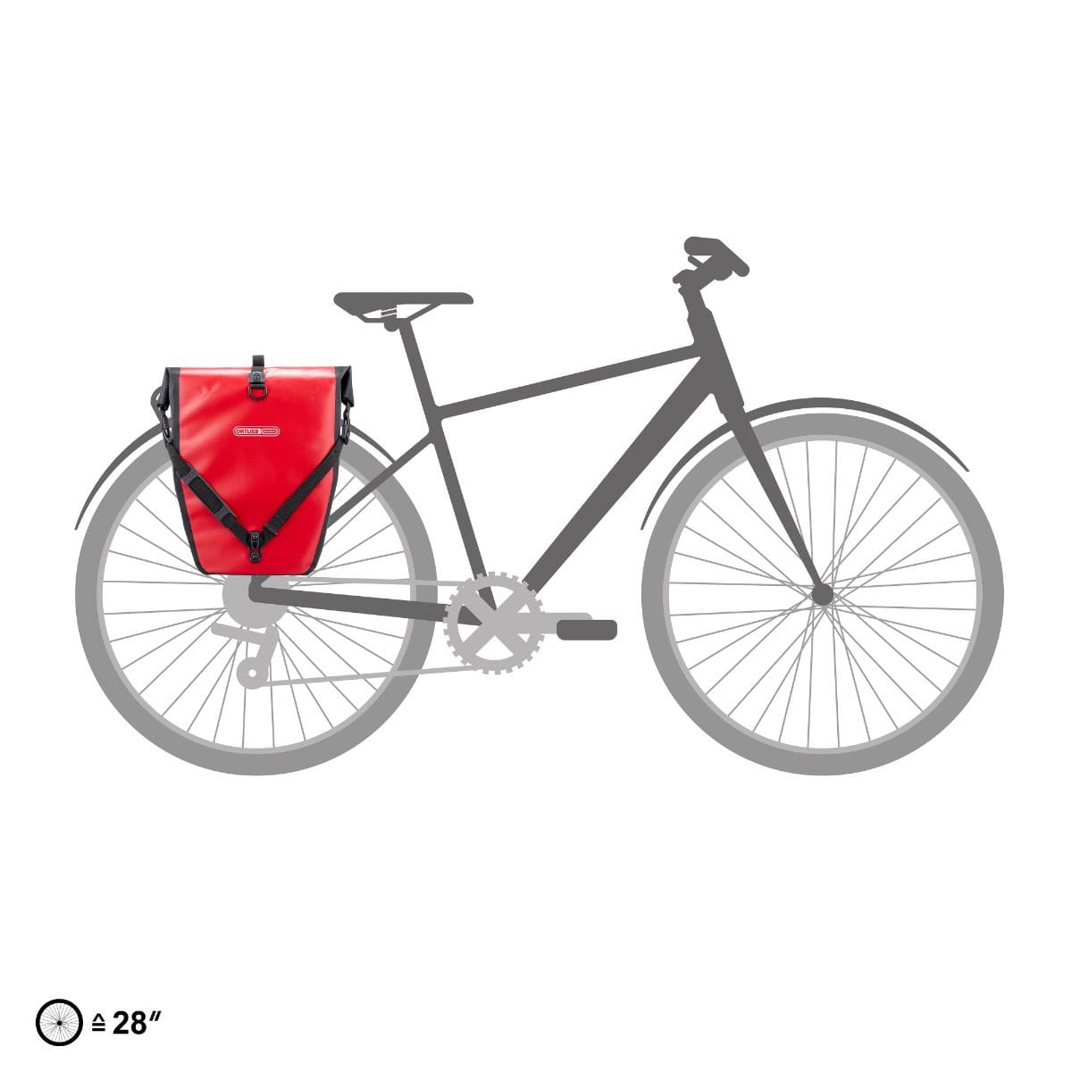 Pár Brašen na Nosič Zavazadel ORTLIEB BACK ROLLER 40 L Červená