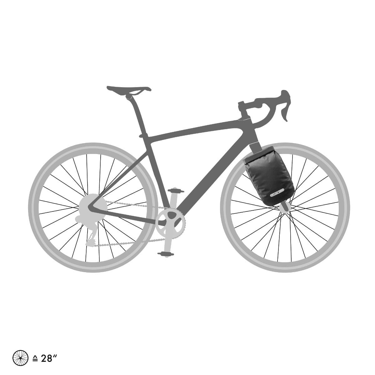 Ramväska ORTLIER FORK-PACK 5,8 L Svart