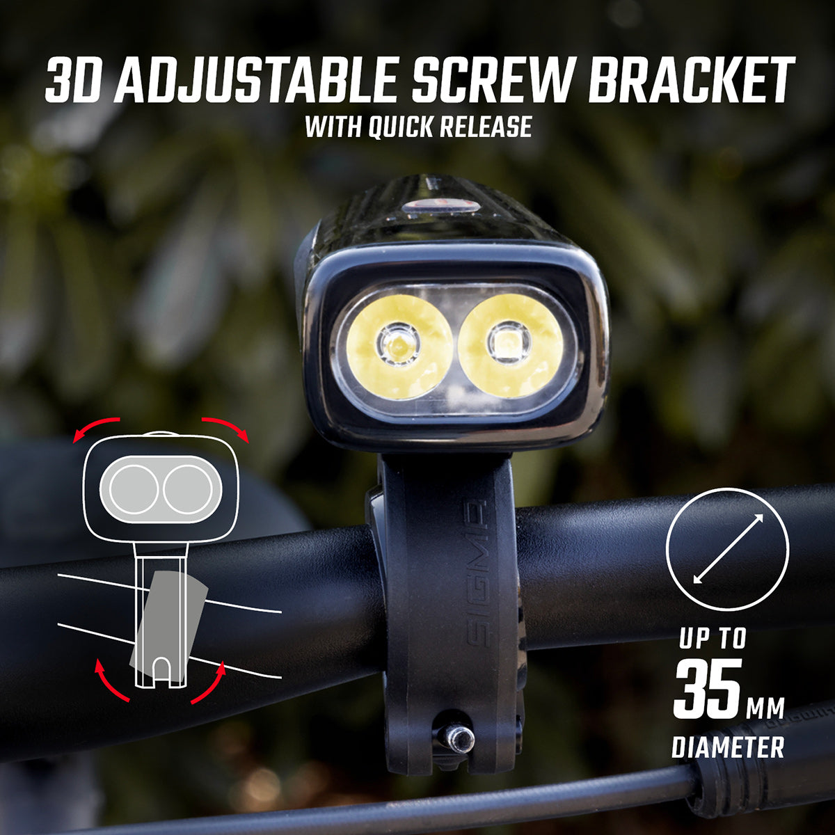 SIGMA AURA 100/BUSTER 800/BUSTER 1100 Screw Light Mount