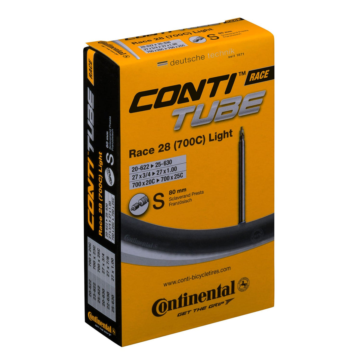 Dętka CONTINENTAL RACE LIGHT 700x20/25c Presta