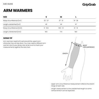 GRIPGRAB UPF 50+ UV PROTECT Arm Warmers White