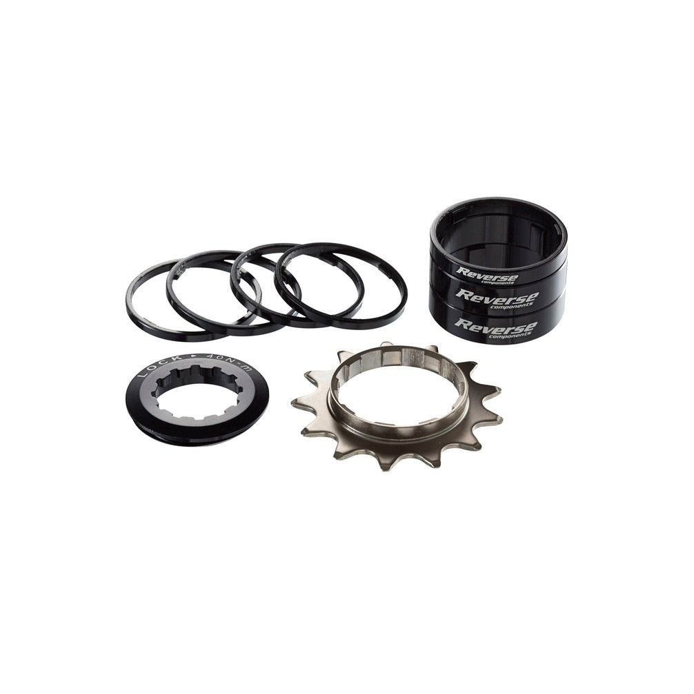 Single Speed-sæt med 13-tands drev REVERSE COMPONENTS Sort
