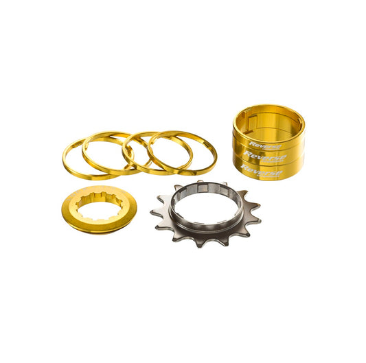 Single Speed Kit with 13-Tooth Sprocket REVERSE COMPONENTS Gold