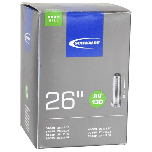 Binnenband SCHWALBE DOWNHILL AV 13D 26x2,10/3,00 Butyl Schrader 40 mm 10425740